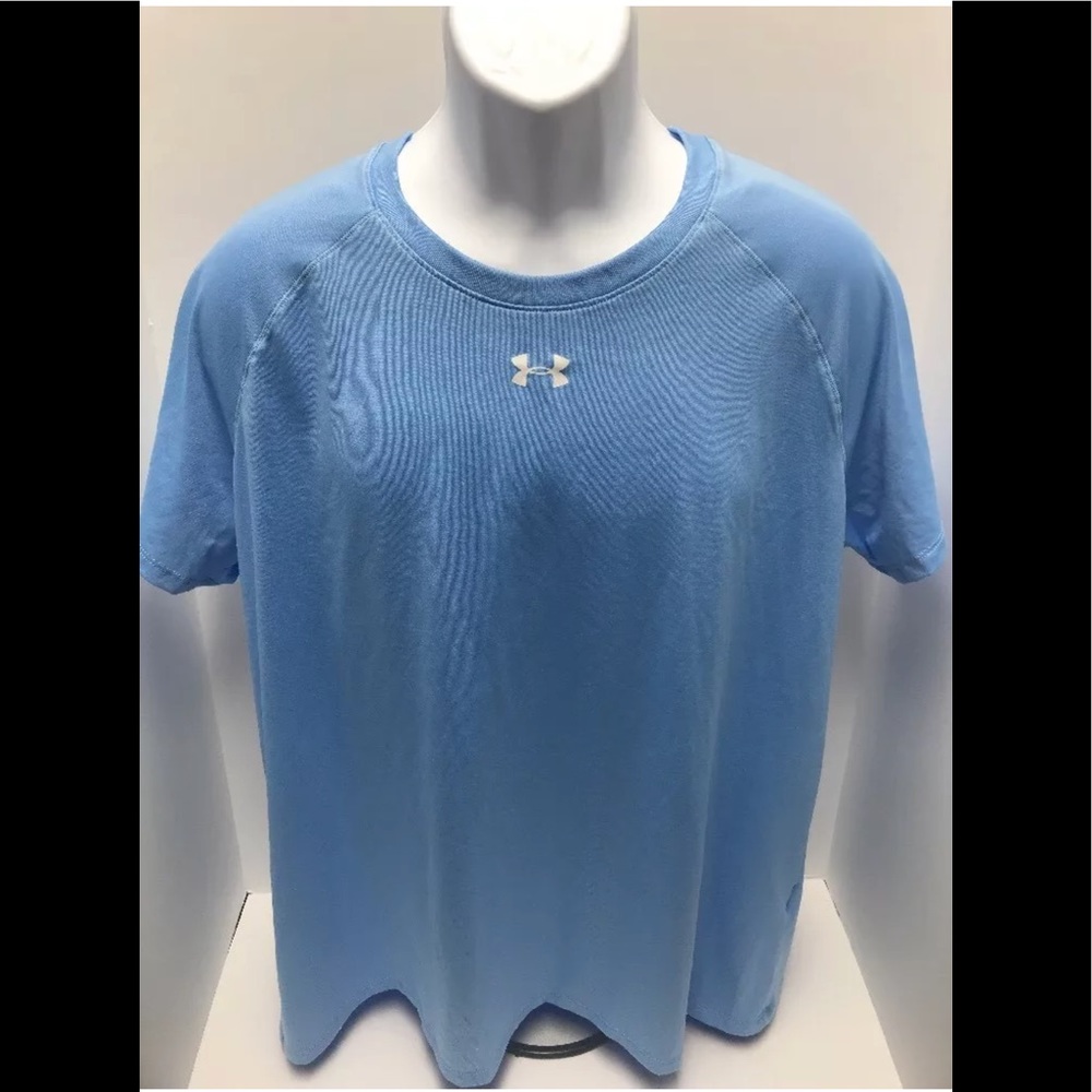 Under Armour Mens 2XL Blue White Short Sleeve